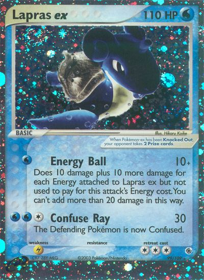EX Ruby&Sapphire Holo Lapras EX #99/109